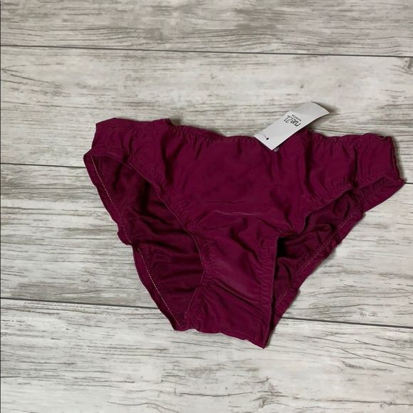 Rue21 Burgundy Cheeky Bikini Bottoms Small NWT - Picture 6 of 7